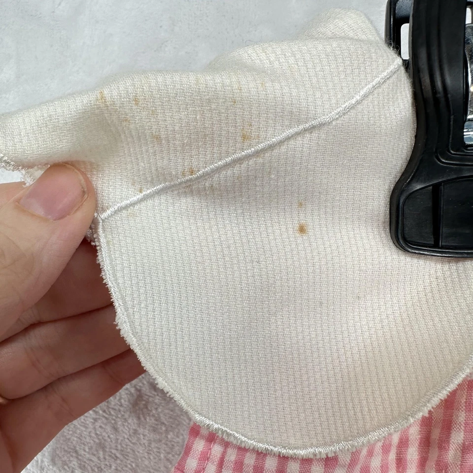 Conjunto de Vestido Samara Vintage Niñas 12 Meses Rosa Guinga Bloomers Cuello Peter Pan Foto 4 de 4