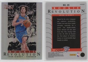 2021-22 Panini Select Rookie Revolution Silver Prizm Josh Giddey #29 RC