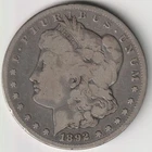 JUST REDUCED!! BETTER DATE 1892-CC MORGAN SILVER DOLLAR VG