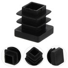 100pcs Square Plastic Cover Furniture Leg Plug Tube Bung End Caps