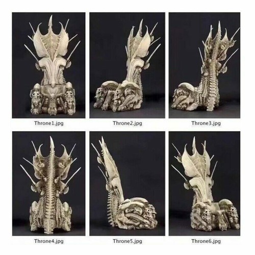 Predator Alien Bone Throne Diorama Element Toys Action Figure Model Statue - Picture 3 of 11