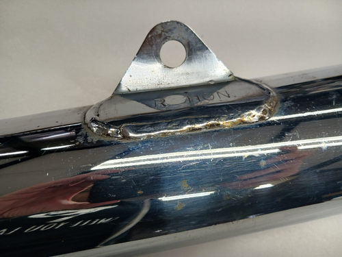 Honda cb750 sohc ..... RC enginnering muffler with baffle. Vintage. Cafe. RC. - Foto 4 di 12
