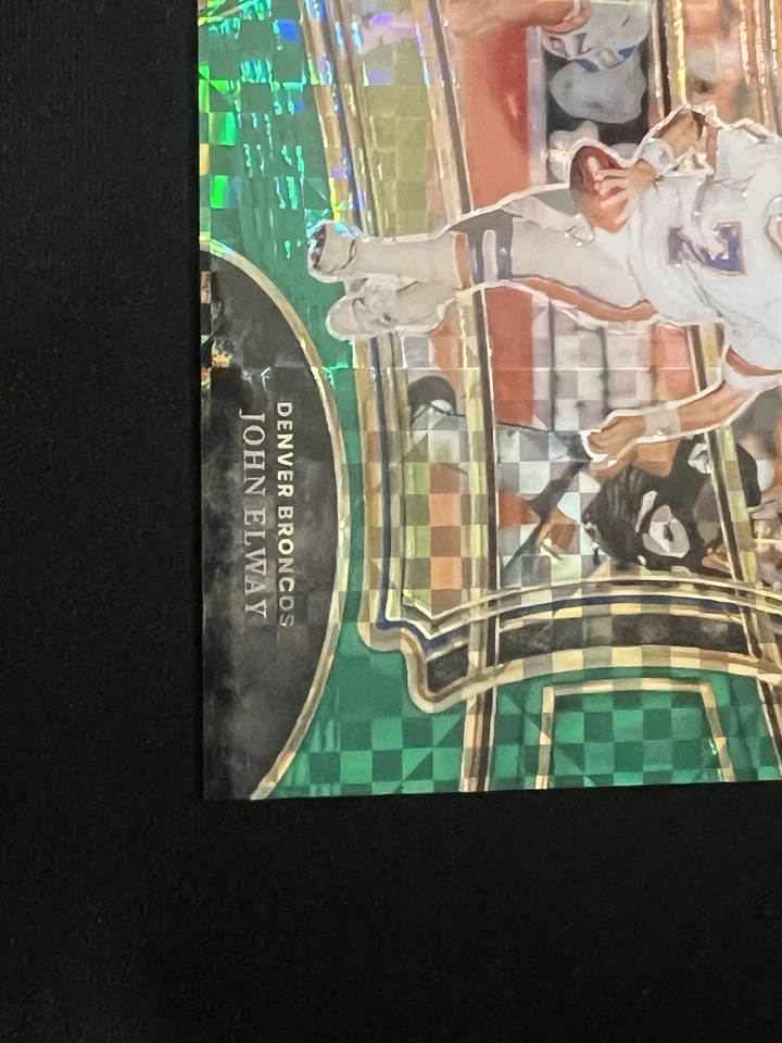 Panini Select 2023 - nivel de campo John Elway #328 verde Prizm 🚨 /5 🚨 Foto 4 de 4