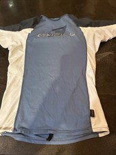 O'Neill Surf Skins 6oz Rash Guard-Blue-Grey- UV 50 Size Medium