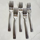 Cambridge CROSSROAD SAND Salad Forks 7” Lot Of 5 Stainless