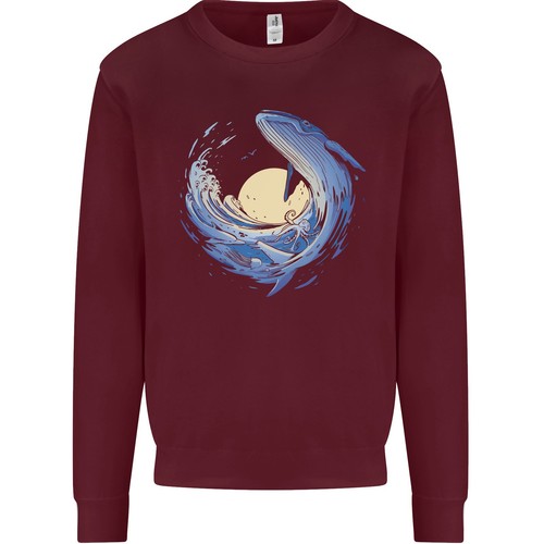 Ocean Whale & Octopus Kids Sweatshirt Jumper - Picture 5 of 35