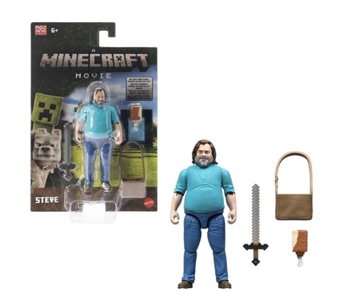NEW A Minecraft Movie Toys Action Figures Steve, Skeleton, Creeper, & Dennis 4pc - Picture 6 of 6