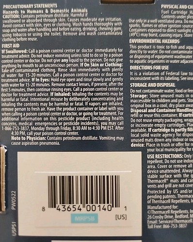 Brand New - THERMACELL Patio Shield Mosquito Protection GLACIAL BLUE - Picture 6 of 12