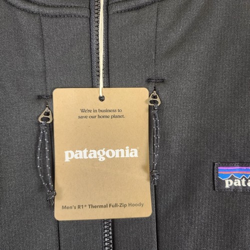Patagonia R1 Full Zip Hoody Fleece Regulator Large Mens Black READ - Picture 3 of 8