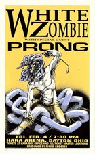 MINT & SIGNED White Zombie 1994 Hara Arena Dayton Hess Poster 58/290