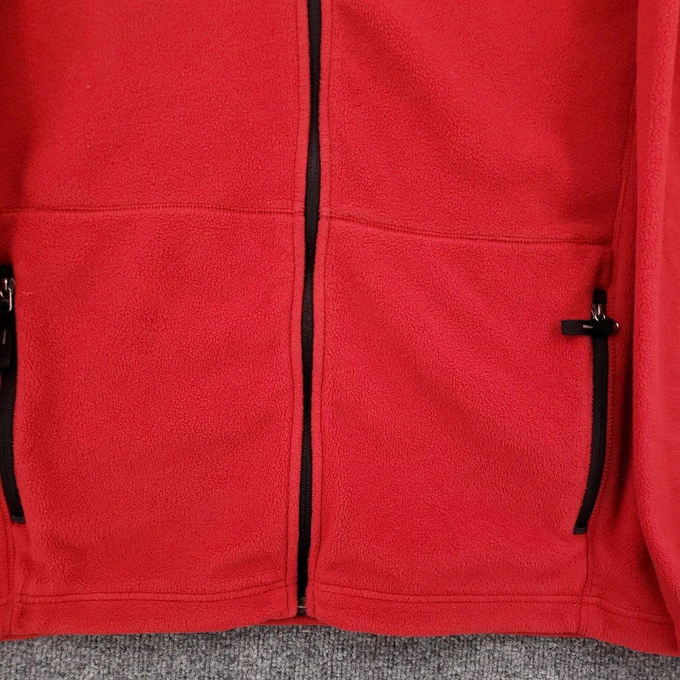 Chaqueta Aigle Para Hombre XL Roja Cremallera Completa Polartec Polar Manga Larga Cuello Simulado Foto 3 de 4