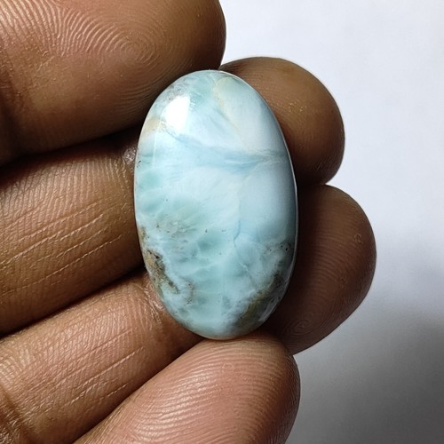 Las mejores piedras preciosas sueltas de cabujón Larimar para joyería 23 quilates ME-13487 - Imagen 4 de 4
