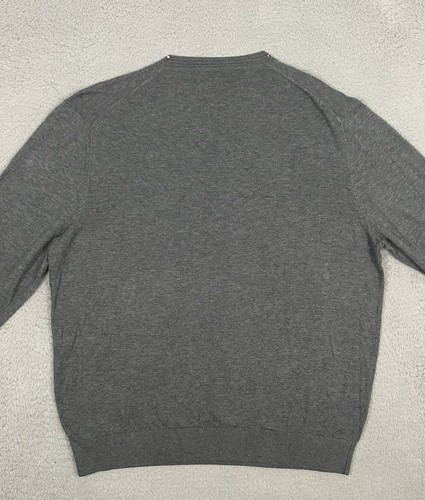 Tasso Elba Mens Nylon Blend V Neck Pullover Lightweight Gray Sweater Size L NWT - Picture 7 of 8