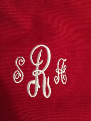 Luli & Me Girls Sz. 8-10 Monogram "SRA" Christmas Corduroy Dress - 第 6/8 張圖片
