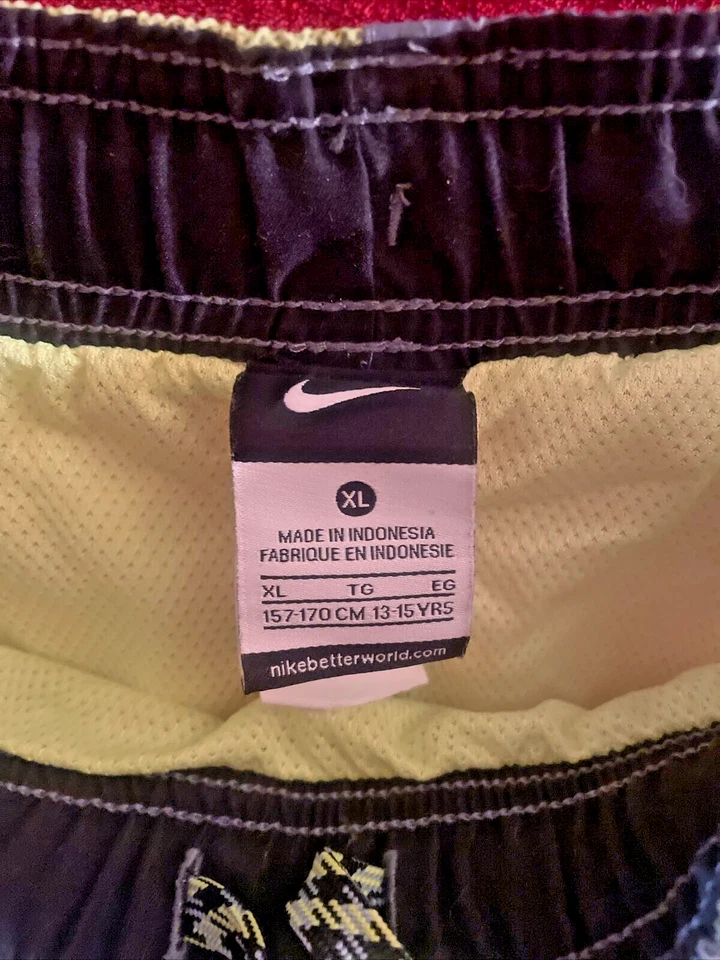 Kids Youth NIKE Gray Neon Swim Trunks Size XL Shorts - Image 4 of 4