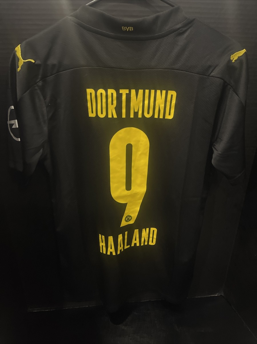 Puma Borussia Dortmund #9 Soccer Jersey 1&1 Men's black Size Puma Borussia Dortmund #9 Soccer Jersey 1&1 Men's black Size