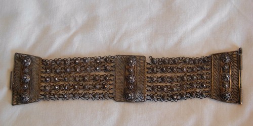 PULSERA YEMENITA DE FILIGRANA DE PLATA ESTERLINA - HECHA EN ERETZ ISRAEL PALESTINA - Imagen 2 de 12