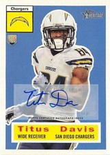 Titus Davis autographed Football Card (Chargers) 2015 Topps Heritage Rookie #11