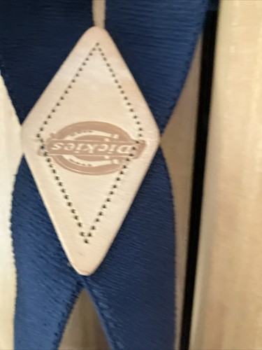 Dickies Para Hombre 1 1/2 Pulgada Sólido Clip Recto Ajustable X Espalda Suspensor Azul - Imagen 4 de 12