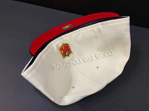 EXCLUSIVE SAN FRANCISCO 49ERS FITTED HAT CHROME BLACK RED UV PATCH CLUB 7 3/8 - Picture 7 of 9