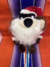 Vintage 1989 Looney Tunes Taz Tasmanian Devil Santa Claus Plush 10  Nice 