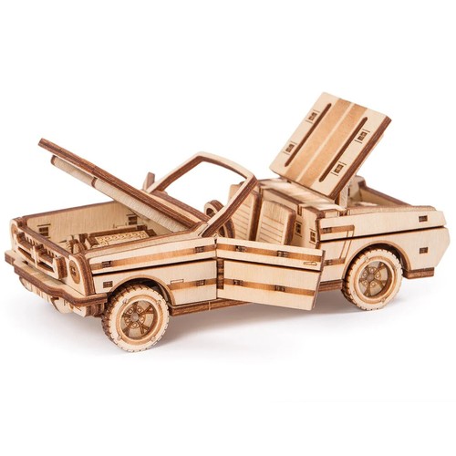 Mechanischer Holz Trick Holz 3D Puzzle Cabrio Auto Modell Selbstmontage Set - Bild 4 von 7