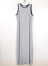 Lauren Ralph Lauren Size S Blue Stripe Long Sleeveless Maxi Dress