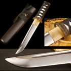 16' Self-defense Short Knife Handmade Black Sharp Japanese Samurai Tanto Sword