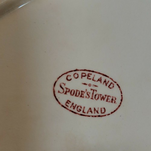4 Spode Tower Pink/Red Square Salad Plates - Picture 4 of 6