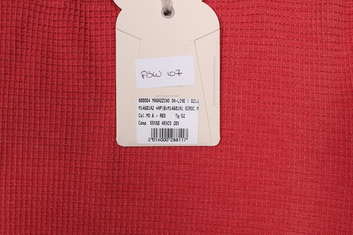 Cotton Ras Pull 42 Gaufre Grand Fioroni Rouge Cou Neuf Motif silk Du qgwIYxxzSn