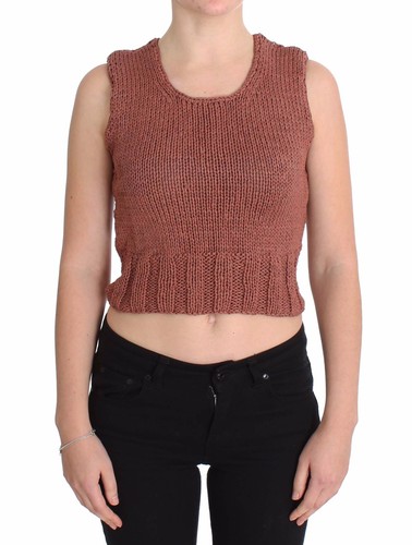PINK MEMORY Chaleco Sin Mangas Rojo Algodón Tejido Suéter Top Talla Única PVP $140  - Imagen 1 de 7