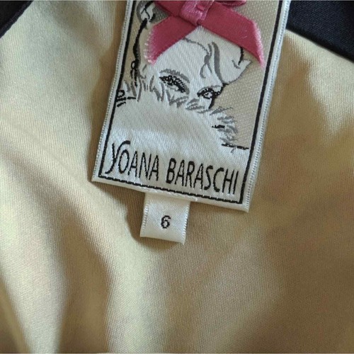 Yoana Barschi Silk Black Red Cream Lace Dress Size 6 Small Medium Christmas - Picture 6 of 13