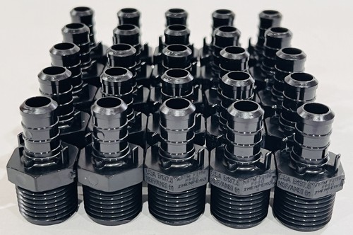 (25) 1/2" PEX X 1/2" NPT Male Adapter Poly Crimp Fitting Lead Free - Picture 3 of 3