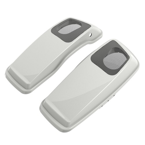 STONE WASHED WHITE PEARL 6x9" Saddlebag Speaker Lids Audio Cover Fits Harley 14+ - Picture 4 of 7