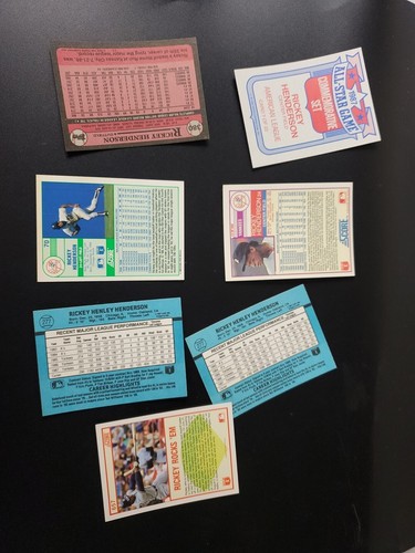 Lot Of 7 Rickey Henderson Yankees Cards NM nice! Steals King+ - Picture 2 of 2