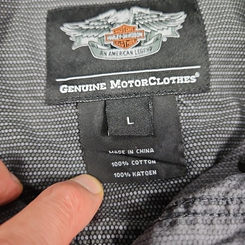 Harley Davidson Shirt Mens Large Button Up Black Embroidery Patch Genuine - Picture 16 of 16