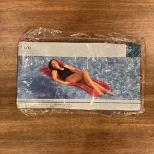 Inflatable Toy Pool Air Mattress Float 72"x 27" Red Water Float