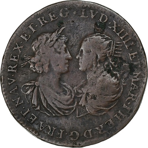 [#1159573] France, Medal, Marie Thérèse d'Autriche , Mariage du Roi, 1660, Cop, 