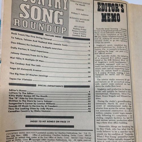 COUNTRY SONG ROUND UP Nov 1969, Feb 1970, September 1972 Music Magazine Set of 3 - Imagen 6 de 10