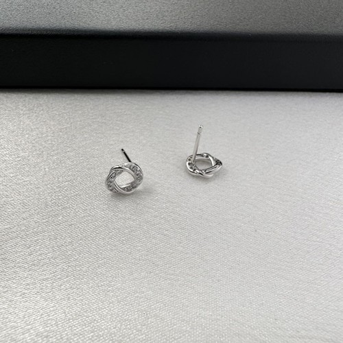 Small Tiny CZ Geometric Stud Earrings for Women - Picture 2 of 6