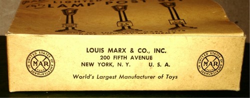 MARX - VINTAGE #073/3 LIGHTED BOULEVARD LAMP POST SET - O/S Gauge Scale (B) - Picture 8 of 8