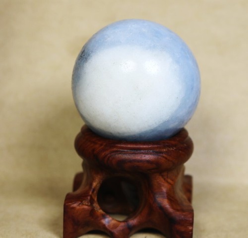 Sfera sfera cristallo quarzo celestite blu lucido naturale sfera supporto esemplare - Foto 7 di 13
