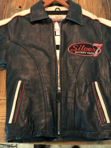 【 Lサイズ】VALLAD×AVIREX NAVY LEATHER JACKET AVIREX VALLAD Varsity Leather Jacket Navy Size: SizeS 180525