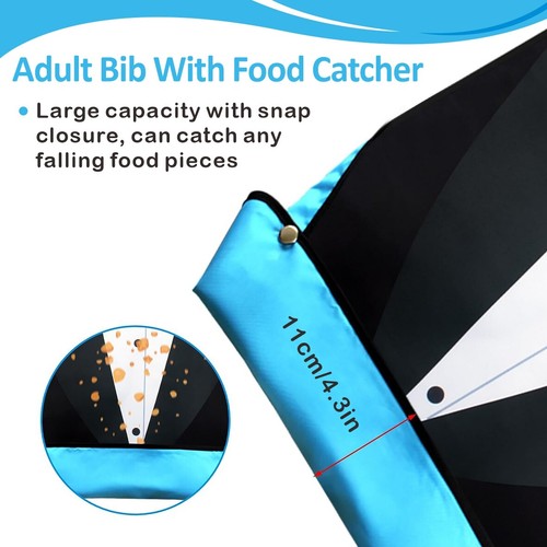 Adult Bibs For Men Waterproof Dining Bibs Protectors With Crumb Catcher Elderly - Picture 8 of 20