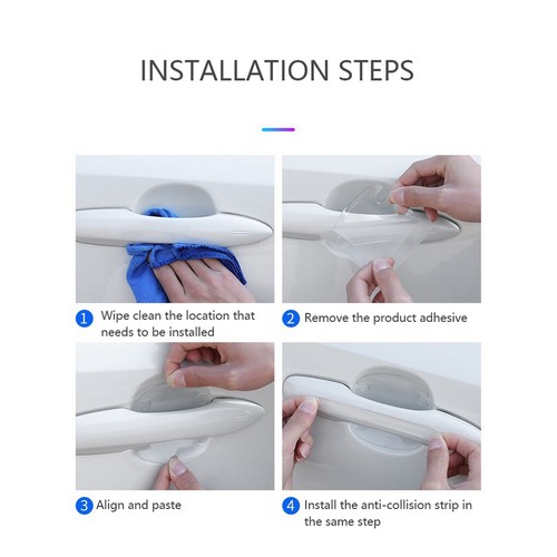4X Clear Car Door Edge Gap Anti-collision Protector Guard Scratch Bumper Strip - Picture 2 of 6