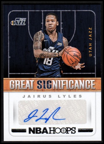 2018-19 Hoops Great SIGnificance Autographs #48 Jairus Lyles Auto JAZZ - NM-MT - Bild 1 von 2