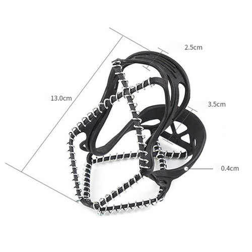 1 Pair Ice Spikes Boots Walking Spikes Ice Grips Shoes Snow Grips Shoes Black - Bild 3 von 11