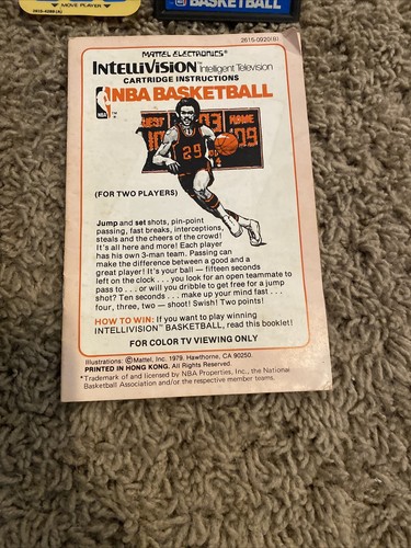 NBA Basketball Mattel Intellivision Video Game CIB Tested And Working - Picture 3 of 6