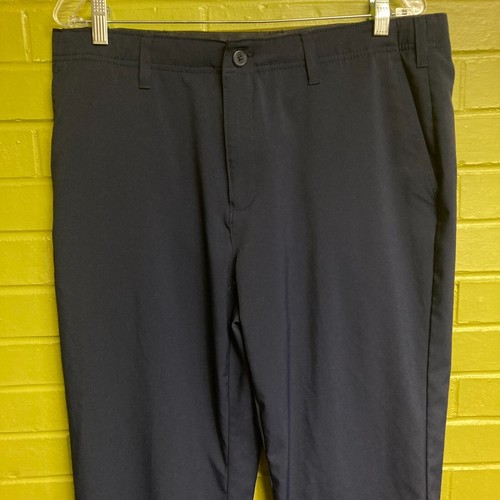 BCG Mens Athletic Dress Pants 36x30 Navy Blue Polyester - Picture 3 of 7