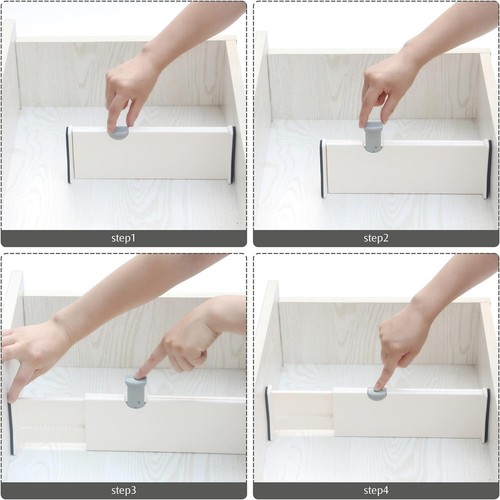 Adjustable Plastic Drawer Dividers - Efficient Organization for Any Space - Picture 8 of 9